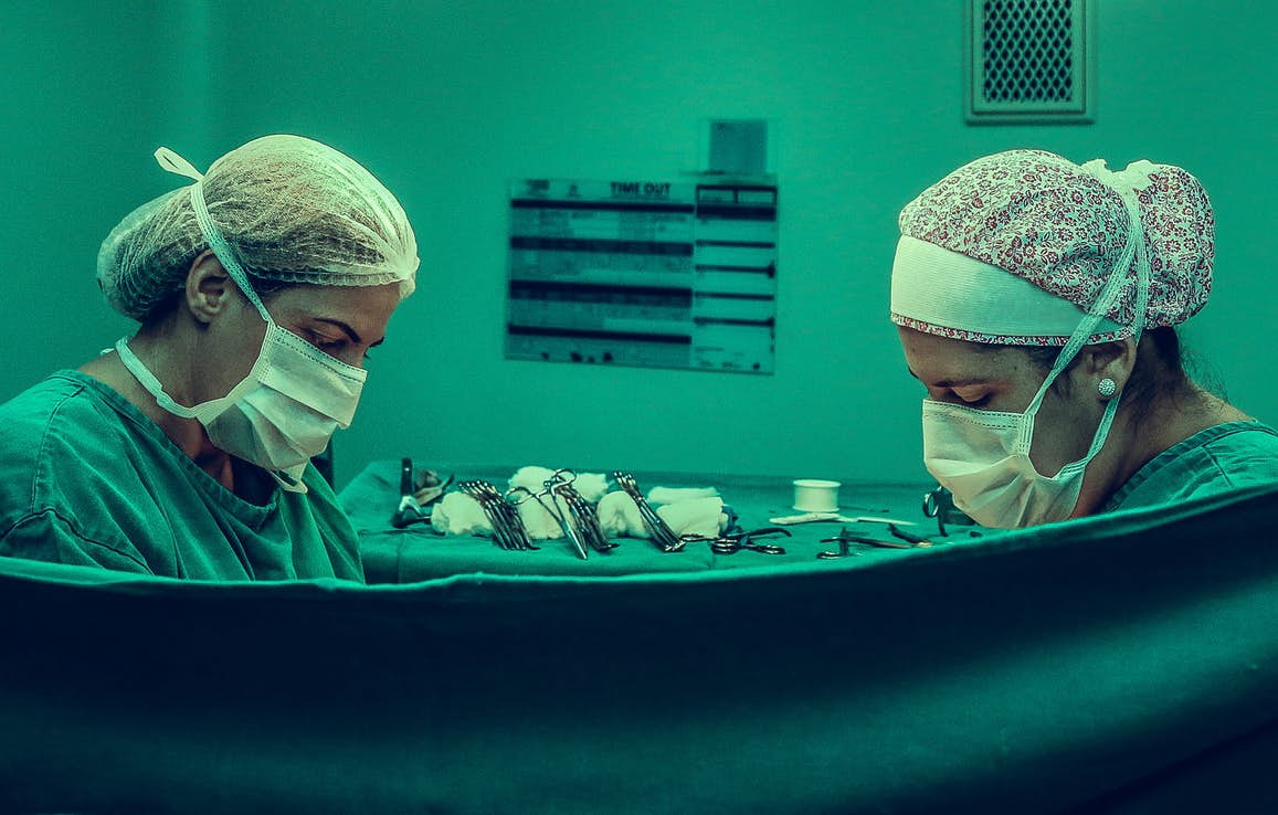 Two doctors in surgery