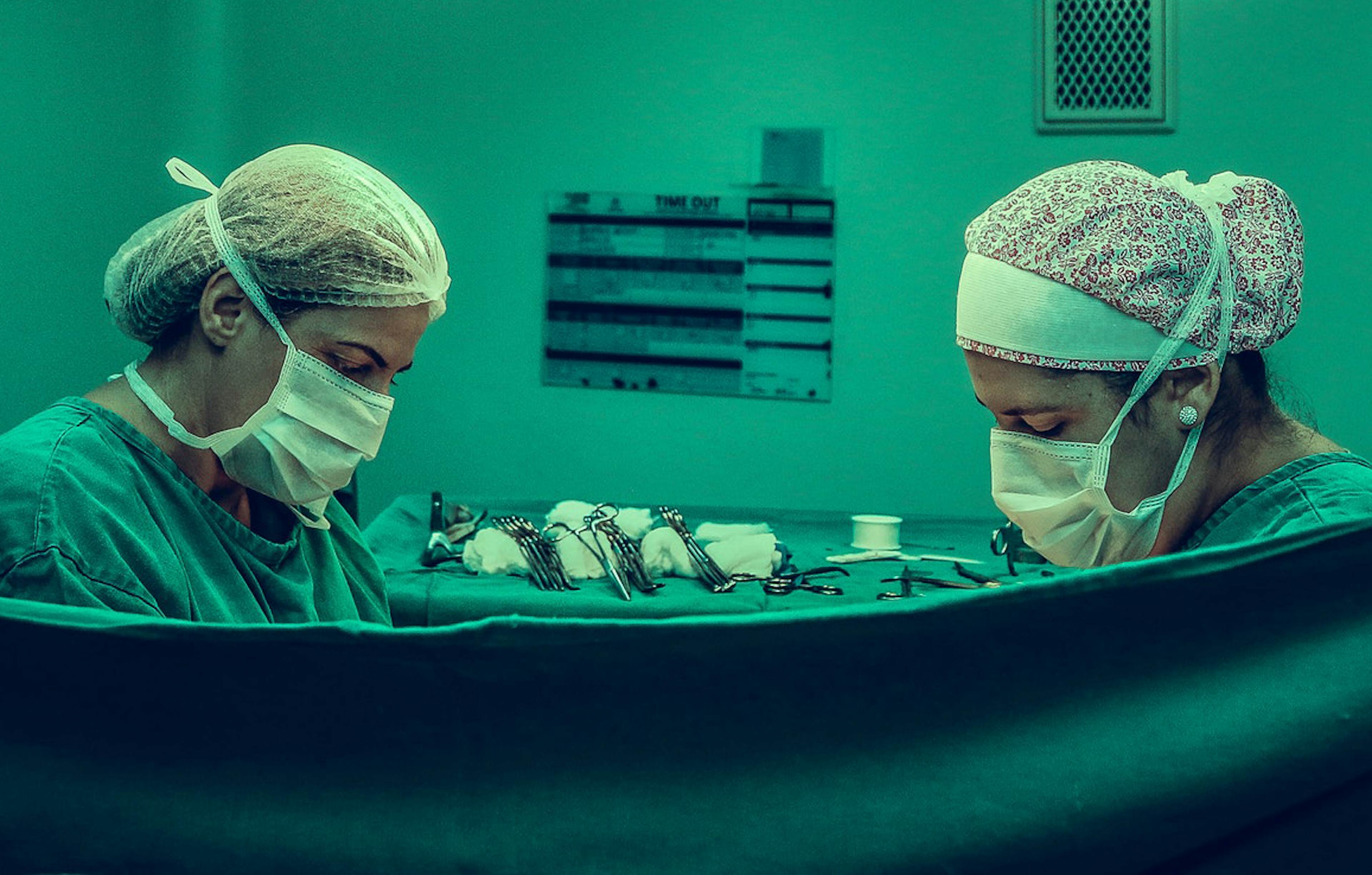 Two doctors in surgery