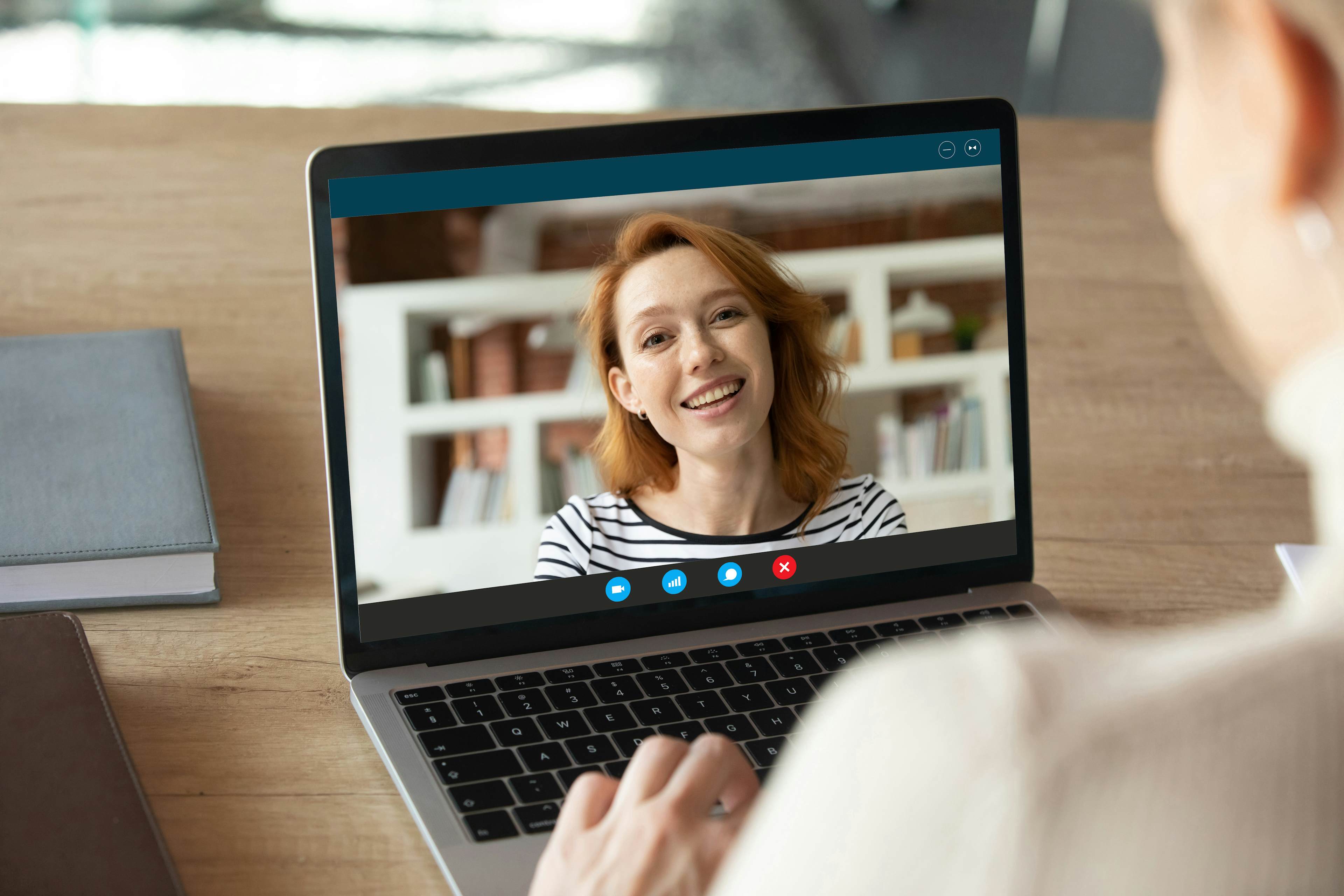 People connecting via videochat