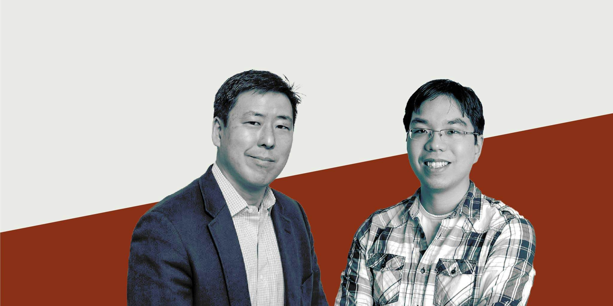Alumni Venture's Managing Partner David Cynn and Senior Principal Wesley Yiu