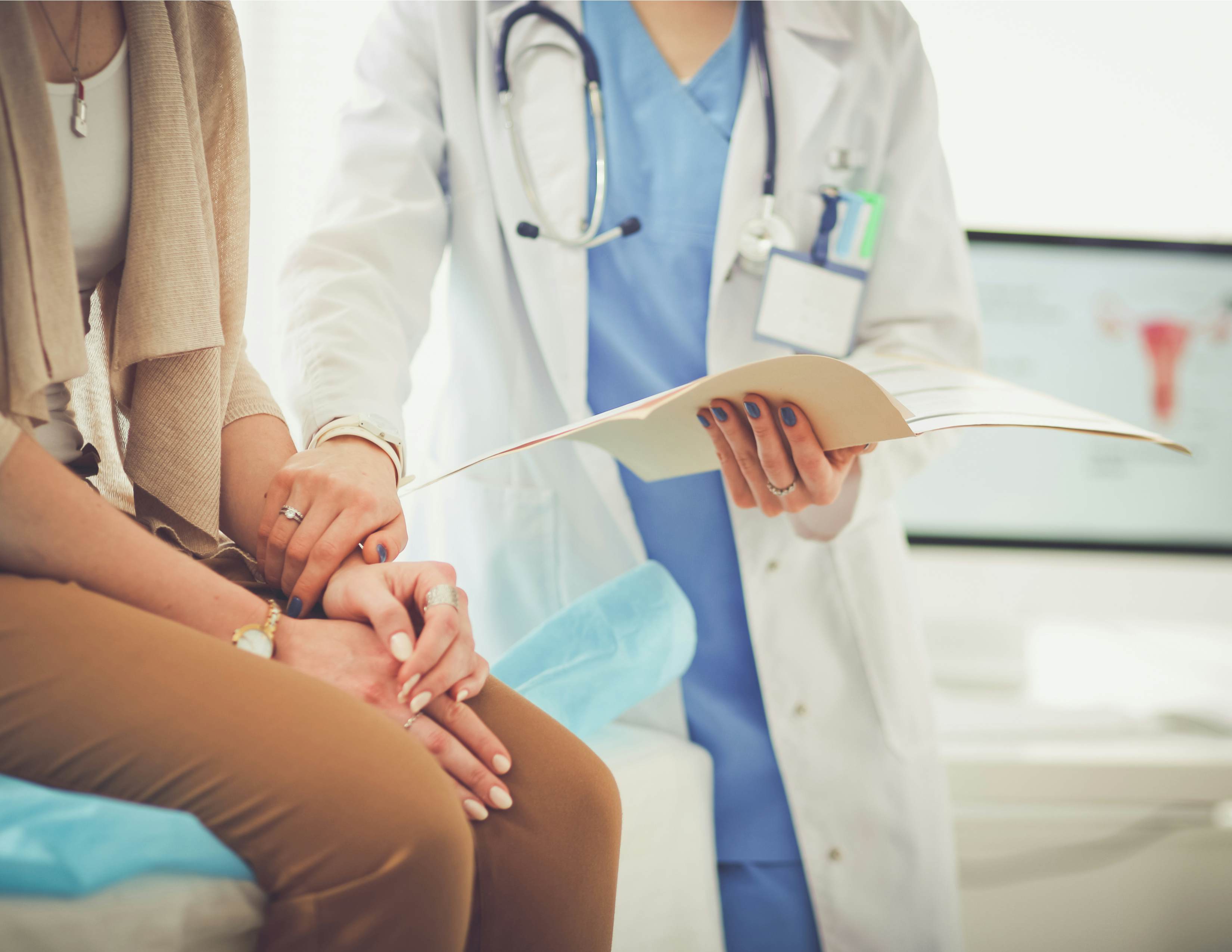 patient and doctor in doctor's office