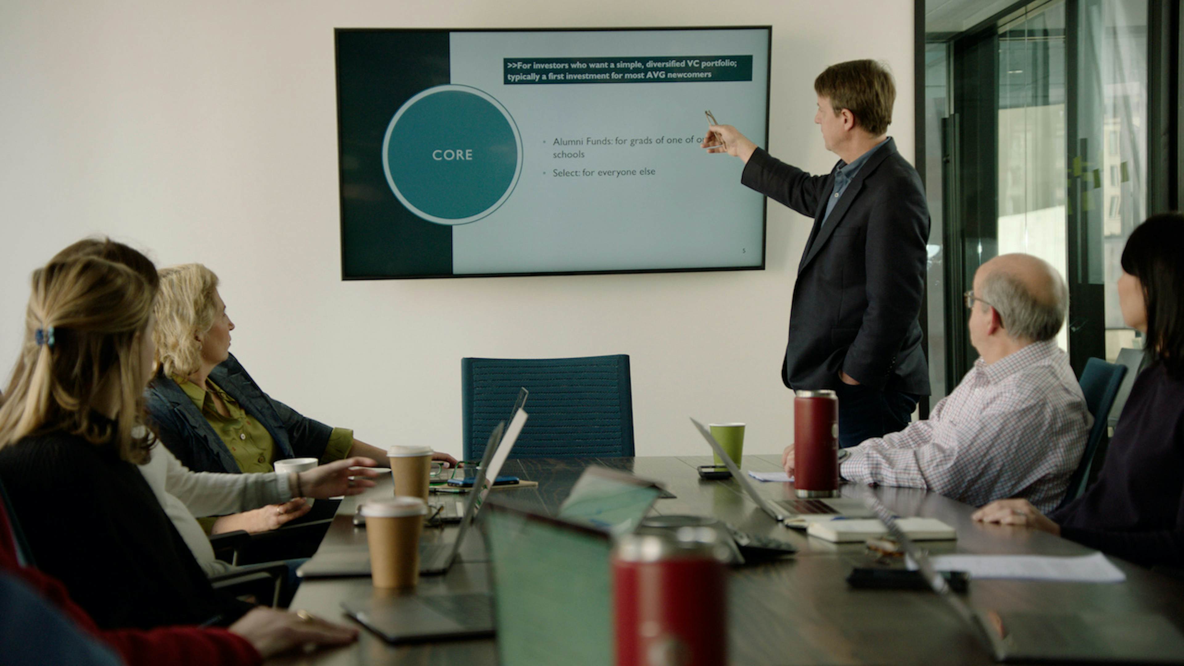 Employees in a meeting