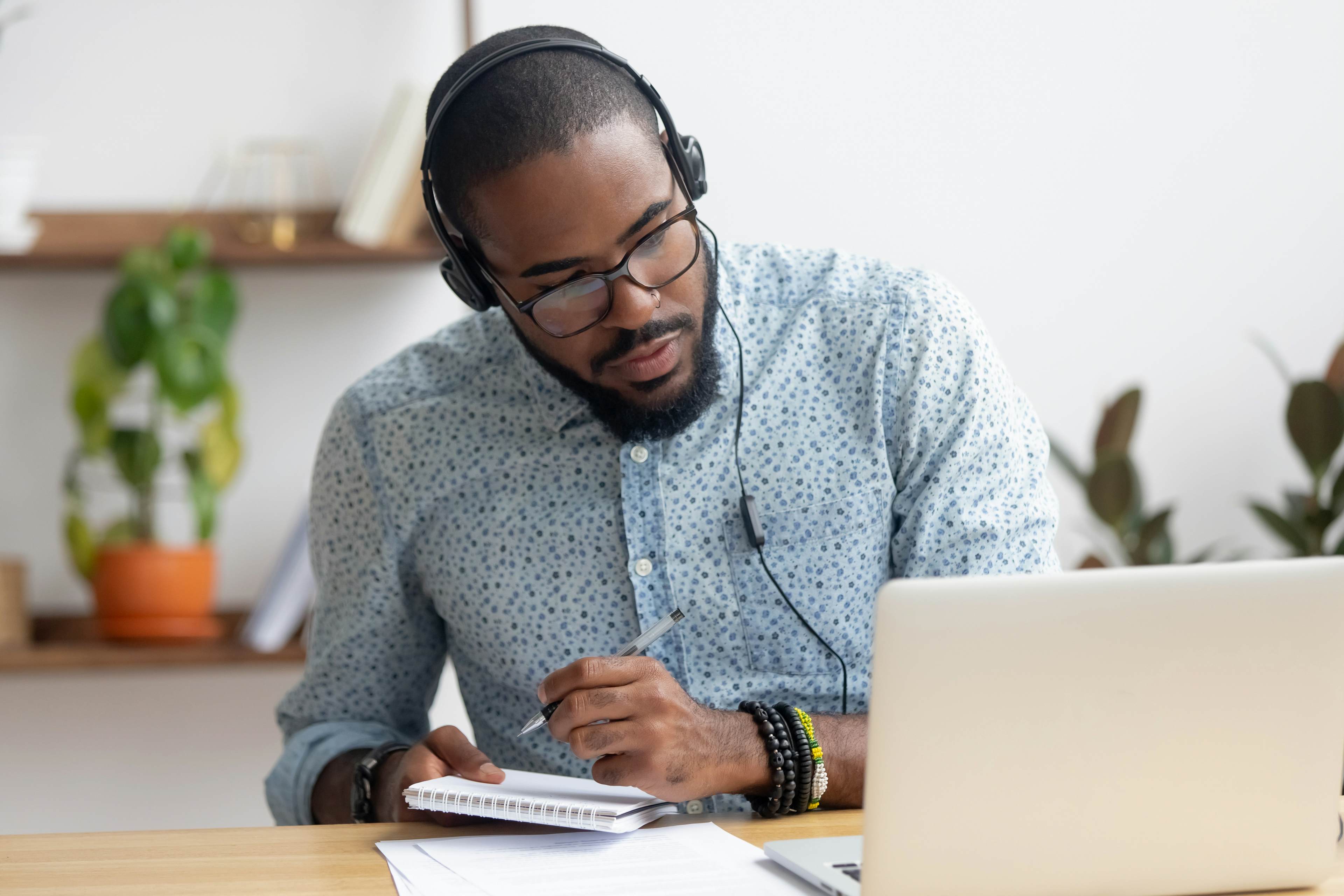 man working on laptop