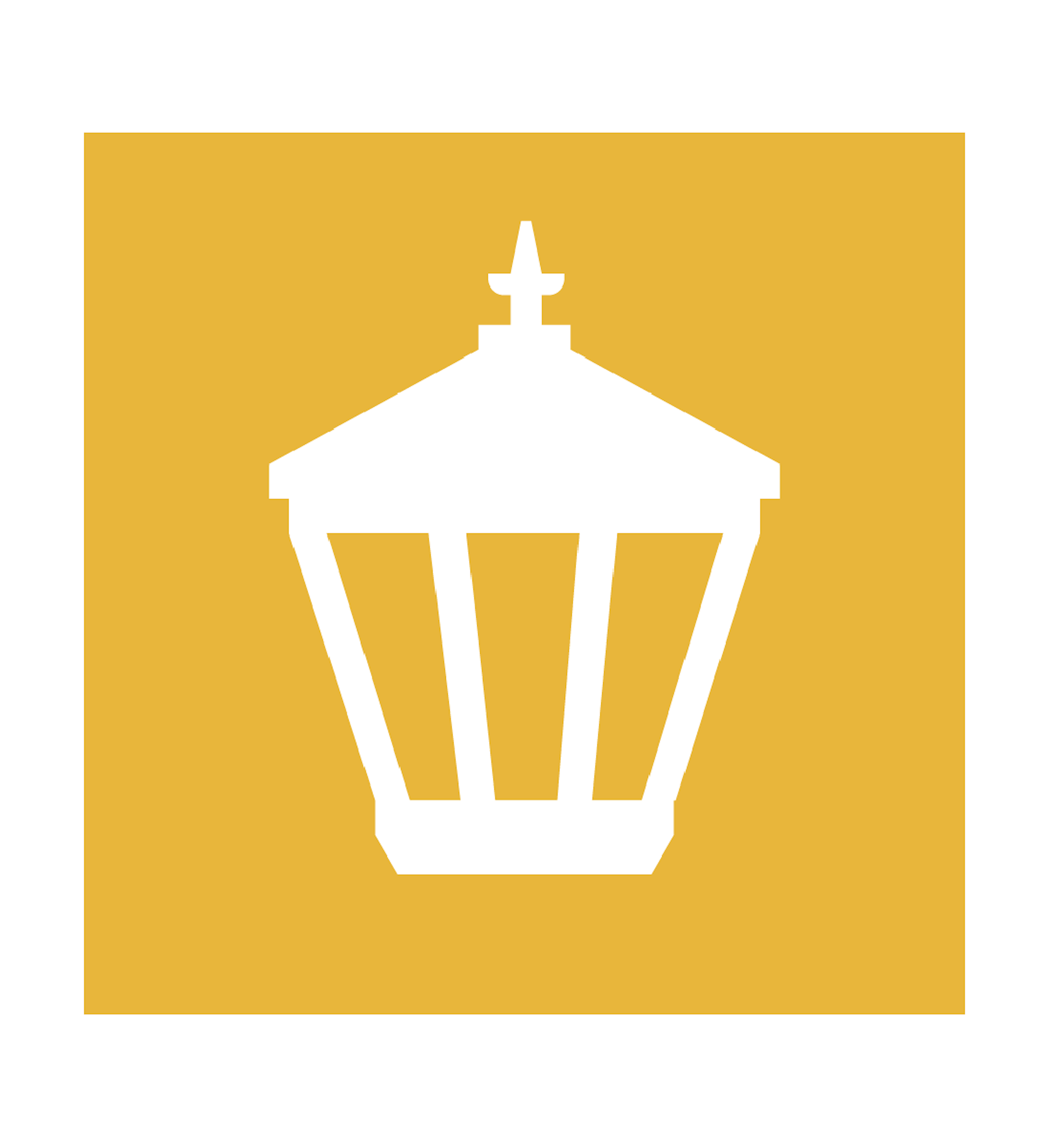 Fowler Street Ventures Logo, lamp post top yellow background