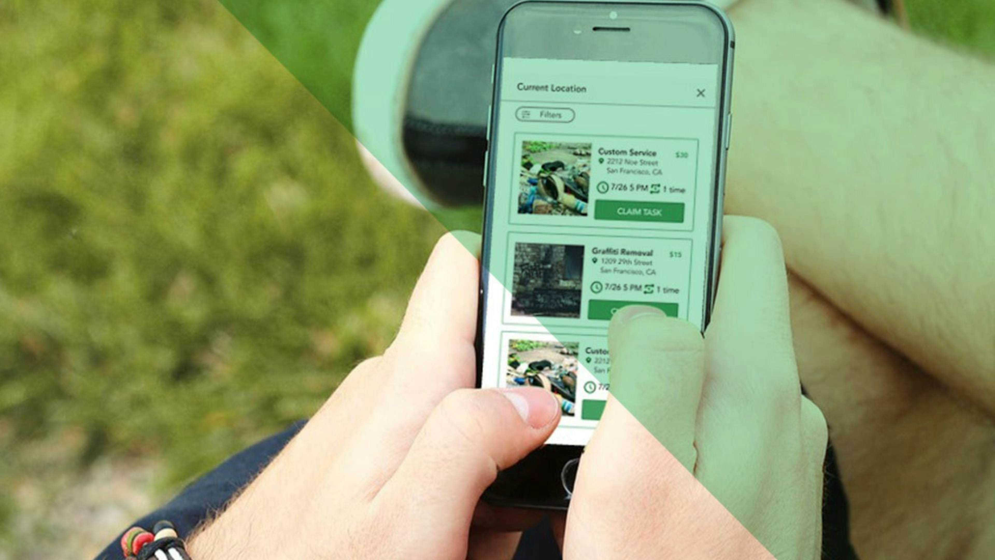 Trash Warrior app in use