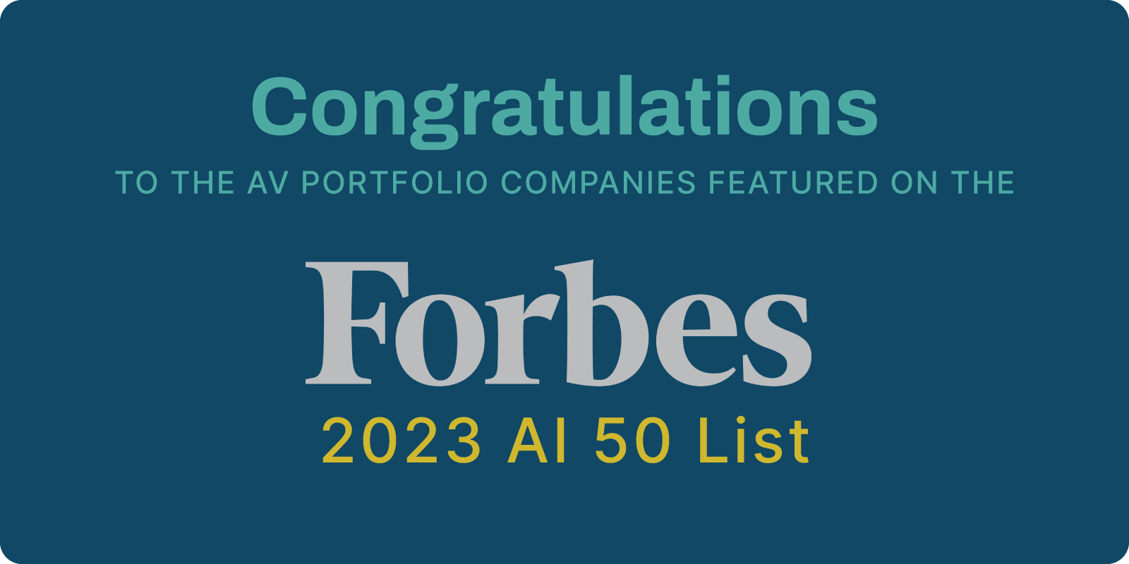 Forbes 2023 AI 50 list