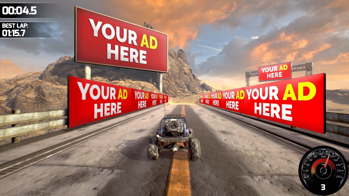 Anzu Unreal Engine Racing, In Game Advertising platform
