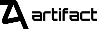 artifact logo with geometric A symbol