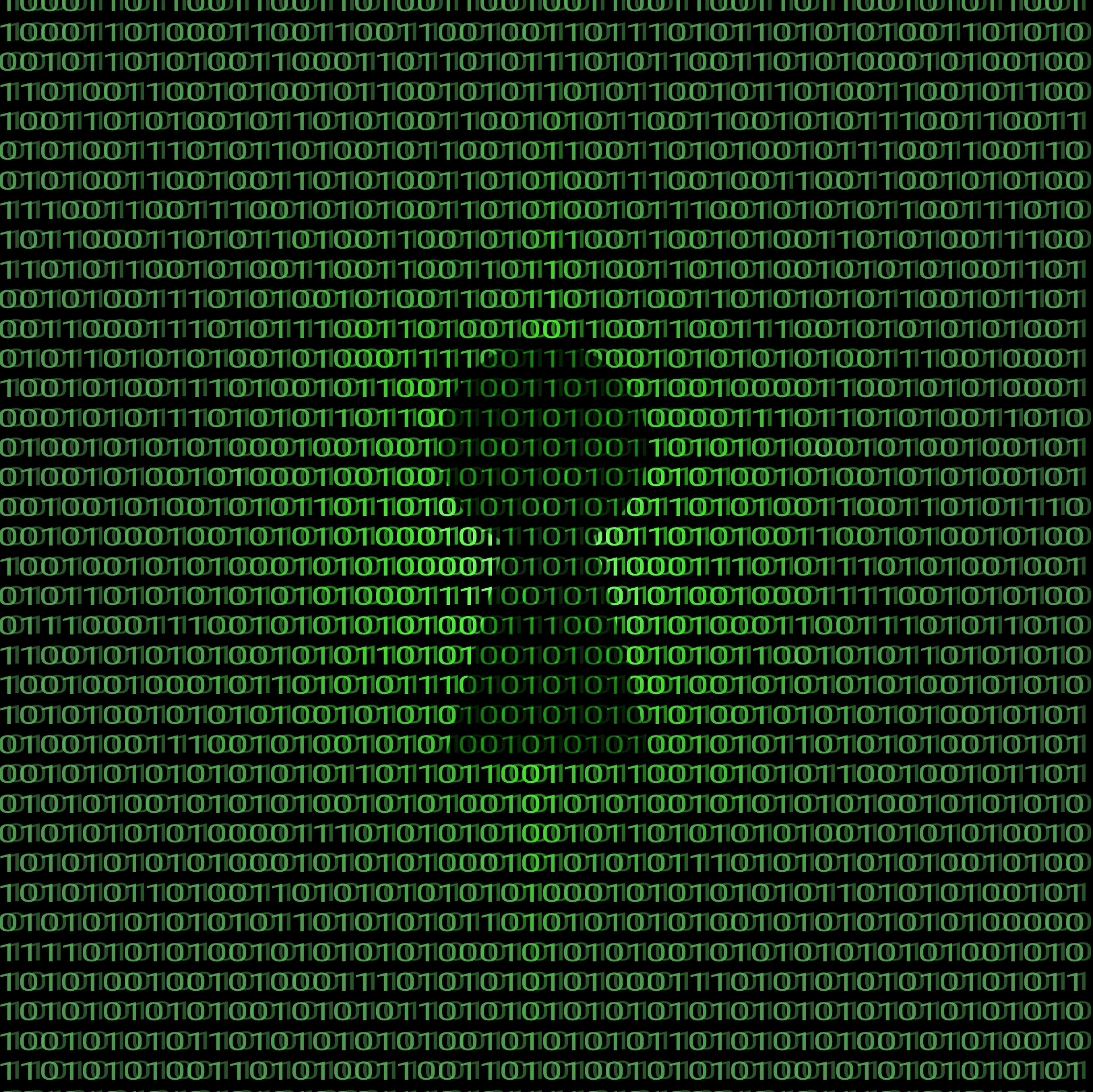 binary code overlaying a lock