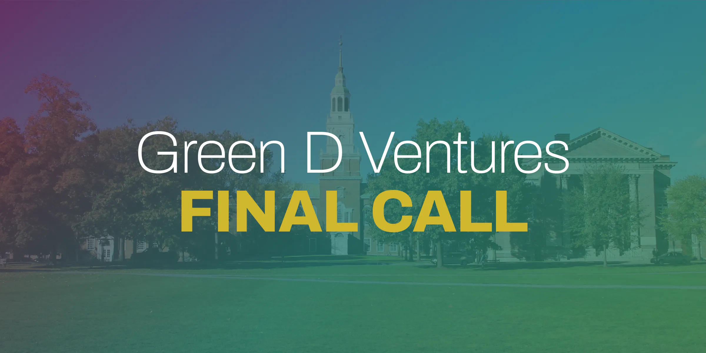 Green D Ventures Final Call - Alumni Ventures